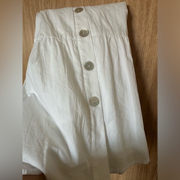 New Rails Violet White Cotton Shell Button Shoulder Strap Dress Women’s M - Picture 13 of 15